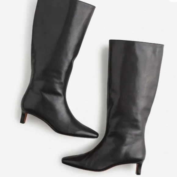 Madewell Shoes - Madewell Black Leather Heeled Boots